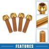A ABSOPRO Tapered Bolts Screws for MTB Bike Bicycle Stem Durable M6x20mm Socket Head Cap Bolts Screws Nuts Steel Gold Tone (Set of 10) view 3