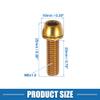 A ABSOPRO Tapered Bolts Screws for MTB Bike Bicycle Stem Durable M6x20mm Socket Head Cap Bolts Screws Nuts Steel Gold Tone (Set of 10) view 4
