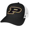 Campus Lab Official Purdue University Team Logo Adjustable Snapback Trucker Hat - Unisex for Men and Women Black view 1