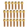 A ABSOPRO Tapered Bolts Screws for MTB Bike Bicycle Stem Durable M5x20mm Socket Head Cap Bolts Screws Nuts Steel Gold Tone (Set of 20) view 1