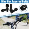 A ABSOPRO Tapered Bolts Screws for MTB Bike Bicycle Stem Durable M6x20mm Socket Head Cap Bolts Screws Nuts Steel Black (Set of 4) view 2