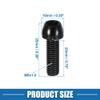 A ABSOPRO Tapered Bolts Screws for MTB Bike Bicycle Stem Durable M6x20mm Socket Head Cap Bolts Screws Nuts Steel Black (Set of 4) view 4