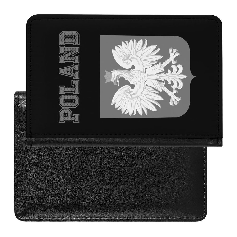Flag of Poland Passport Protector,Pu Leather Passport Case Wallet Travel Essentials