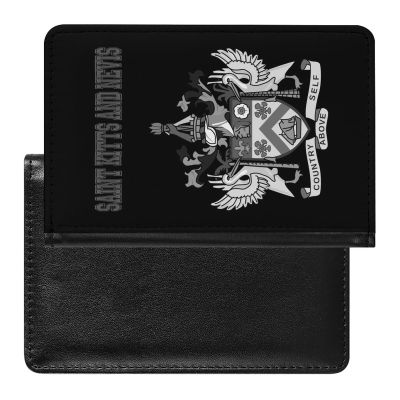 Flag of Saint Kitts And Nevis Passport Protector,Pu Leather Passport Case Wallet Travel Essentials