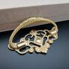 Southst 1Pcs Vintage European Wooden Wine Box Furniture Flower Handle Knobs,Zinc Alloy Hollow Handles, Gold view 1