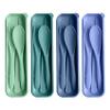 HMDZMR Reusable Utensils Set with Case, 4 Sets Travel Utensils with Case, Reusable Forks and Spoons Set for Lunch Box Accessories, Camping Utensils for Daily Use or Outdoor view 1