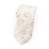 Pirlim Men's Paisley Design Skinny Neck Ties, Floral Formal Jacquard Woven Silk Necktie Ties for Business Wedding (Beige & Yellow Paisley) view 2