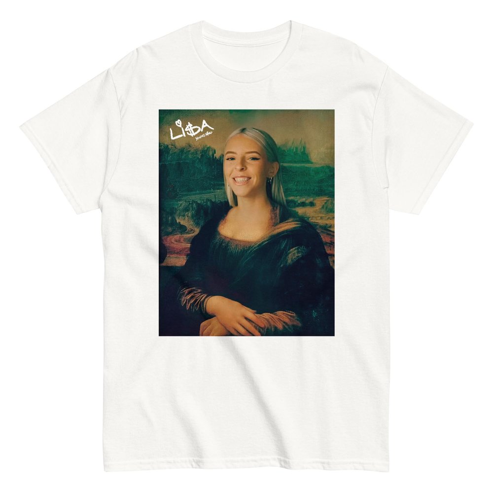 Miko - Mona Lisa T-Shirt YM Trap Love Anime | Young Reggaeton Geek Merch Fans | Playera Unisex (US, Alpha, X-Large, Regular, Regular, White)