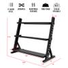 Valor Fitness Adjustable 3-Tier Storage Rack  58 Wide Heavy-Duty Organizer for Wall Balls, Dumbbells, Kettlebells & Exercise Balls, 660 lb Capacity view 2