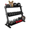 Valor Fitness Adjustable 3-Tier Storage Rack  58 Wide Heavy-Duty Organizer for Wall Balls, Dumbbells, Kettlebells & Exercise Balls, 660 lb Capacity view 3