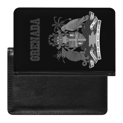 Flag of Grenada Passport Protector,Pu Leather Passport Case Wallet Travel Essentials