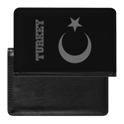 Flag of Turkey Passport Protector,Pu Leather Passport Case Wallet Travel Essentials