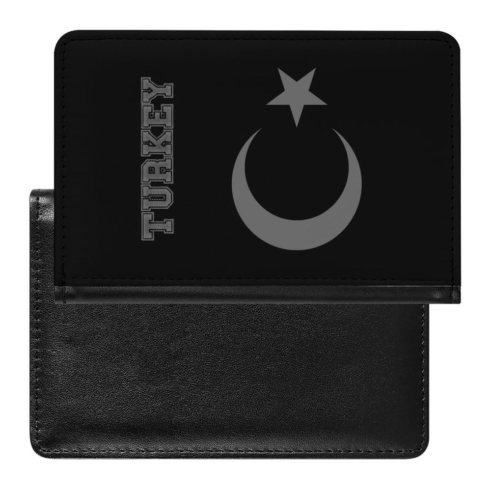 Flag of Turkey Passport Protector,Pu Leather Passport Case Wallet Travel Essentials