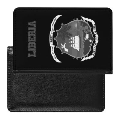 Flag of Liberia Passport Protector,Pu Leather Passport Case Wallet Travel Essentials