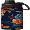 Yioniii Beautiful with Sugar Skulls and Flowers Print pattern Water Bottles Insulated 18 oz,Insulated Double Walled Leak Proof Sports Water BottleThermo Mug Keep Cold and Hot,Red and Green view 1