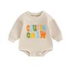 Cousin Crew Shirts Baby Girl Boy Jumpsuit Romper Sweatshirt Sister Brother Cousin Crew Matching Outfits Fall Clothes (Apricot, 0-3 Months) view 1
