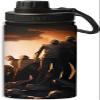Yioniii Wide Group of Zombies in the Sky Print pattern Sports Leak Proof Water Bottle 18 oz, Insulated Water Bottles for Bicycles,Fitness,Yoga,Hiking etc.Orange and Black view 1