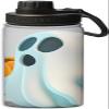 Yioniii Halloween cartoon with pumpkin pattern Sports Leak Proof Water Bottle 18 oz, Insulated Water Bottles for Bicycles,Fitness,Yoga,Hiking etc.White and orange view 1
