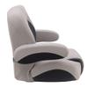 DeckMate Luxury Low Back Pontoon Captain's Chair - Gray and Charcoal view 3