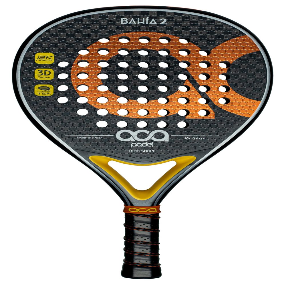 ACA Bahia 2 Professional Padel Racket | Superior Control & Power | 12K Carbon Faces | Drop Shape | 100% Carbon Frame | EVA Fusion Core