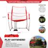 PowerNet Volleyball Practice Net Station and Large Carry Bag Bundle, 8 ft Wide by 11 ft High, Ball Return, Great for Hitting and Serving Drills, Perfect for Team or Solo Training view 2