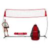 PowerNet Freestanding Volleyball Warm Up Net with Large Ball Bag Bundle, Portable Design for Indoor Or Outdoor Use, Foldable One Piece Quick Setup Frame, Great for Hitting Serving Drills view 1