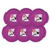 Superio Round Snow Saucer Sled- 24" Plastic Disc Sled for Kids and Adults- Heavy Duty Sled with Handles for Downhill Sledding, Winter Outdoor Sports (Fuchsia, 6 Pack) view 1