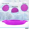 Superio Round Snow Saucer Sled- 24" Plastic Disc Sled for Kids and Adults- Heavy Duty Sled with Handles for Downhill Sledding, Winter Outdoor Sports (Fuchsia, 6 Pack) view 3
