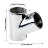 Pare of Marine Boat 316 Stainless Steel Hand Rail Fitting 60 Degree Tee Hardware Tube (Left &Right Each One) (22mm (7/8inch)) view 3