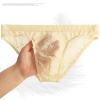 Mens Lace Breathable Underwear Boxers Briefs sexy Panties for Male pouch bulge open Sissy men's lingerie Convex Pack view 2