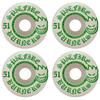Spitfire Skateboard Wheels Burners 51mm 99A White/Green with ABEC 5 Bearings view 2
