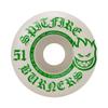 Spitfire Skateboard Wheels Burners 51mm 99A White/Green with ABEC 5 Bearings view 3
