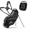 UNIHIMAL 14 Way Dividers Golf Stand Bag Lightweight, Golf Bag for Men Women with Multiple Pockets, Dual Strap and Rain Cover Hood (Black) view 1