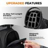 UNIHIMAL 14 Way Dividers Golf Stand Bag Lightweight, Golf Bag for Men Women with Multiple Pockets, Dual Strap and Rain Cover Hood (Black) view 3
