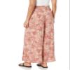 Angie Women's Tie Waistband Printed Pants with Front Slits view 2