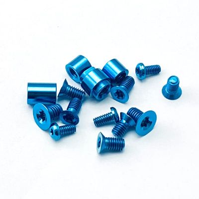 UPFIST 15PCS Full Set of Handle Screws Fits for Spyderco Yojimbo 2 C85, Titanium Alloy Screws Set (Size : Blue)
