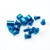 UPFIST 15PCS Full Set of Handle Screws Fits for Spyderco Yojimbo 2 C85, Titanium Alloy Screws Set (Size : Blue) view 1
