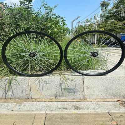 26" Bicycle Wheel Set Double Layer Alum Alloy 36 Spokes 26" Rim Set Road Cruiser Bike Wheel