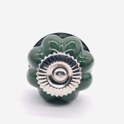 Southst 10x Furniture Handles Vintage Pumpkin 34mm Handles Drawer Cabinet Handles Pull Knob Home Office Hardware Accessories - (Color: Dark Green)