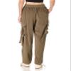 Angie Women's Enzyme Wash Jogger Pants, Olive view 2
