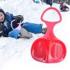 B Baosity Snow Sled Downhill Sled Sleigh Grass Sand Sliding Sled Large Toboggan Skiing Board Heavy Duty with Handle Luge for Boys Girls, Red view 4