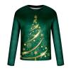 Christmas Long Sleeve T-Shirts, Men Women Funny Xmas Holiday Printed Tops, Vacation Christmas Shirt Crewneck Tees view 2