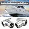 Boat Pipe Connectors Marine Yacht Railing Handrail,Heavy Duty 316 Stainless Steel 60/90 Degree Adjustable Pipe Tube Connector Clamp Marine Hardware-1Pack (Inner Diameter: 1inch, 60 Degree) view 2
