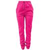 ZYXTIM Women's Color Block Jogger Sweatpants Stacked Bell Bottom Skinny Active Workout Pants Legging with Pockets Hot Pink view 4