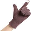 Gloves Full Finger Gloves, Cute Bow Touch Screen Plus Velvet Gloves, Winter Warm Cotton Mittens for Outdoor Cycling Shopping, Brown Full Finger view 2