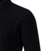 SWJGLITTR Men's Quarter Zip Knitted Pullover Skinny Knit Zip Up Polo Sweater Male Twists Pattern Casual Golf Sweater (Medium,Black) view 3