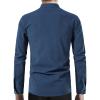 Akkad Kuti Mens Renaissance Shirt Long Sleeve Medieval Retro Lace Up Shirt Men Viking Linen Pirate Costume (Dark Blue, L) view 2
