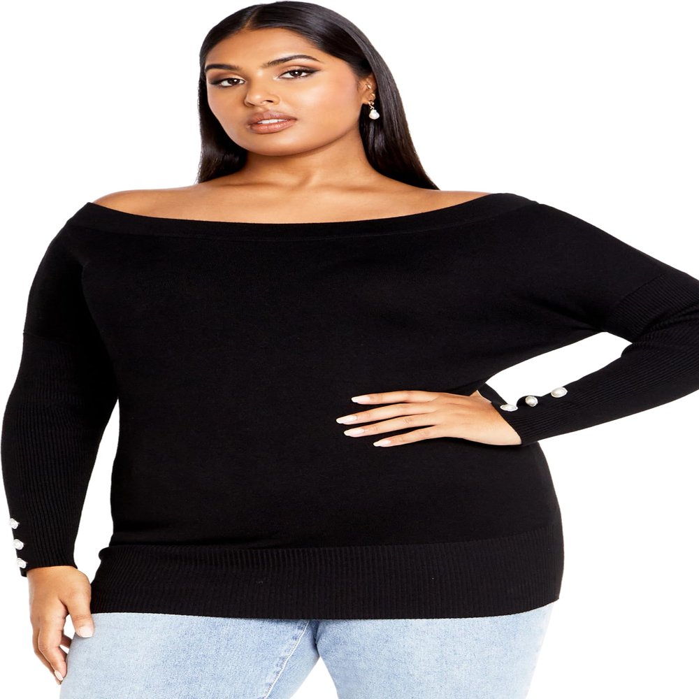 City Chic Women's Plus Size Intrigue Sweater