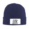 Naughy Little Ghost Knitted Cap Navy Blue Unisex Knit Soft Warm Cuffed Beanie Hat view 2