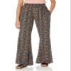 Angie Women's Flare Leg Smocked Waist Printed Pants view 1